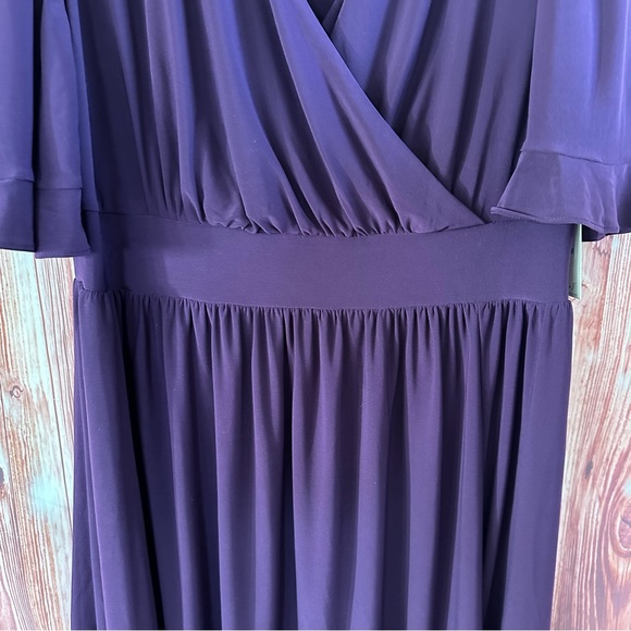 Eliza J Purple Asymmetrical Hem Surplice Dress - Picture 7 of 11
